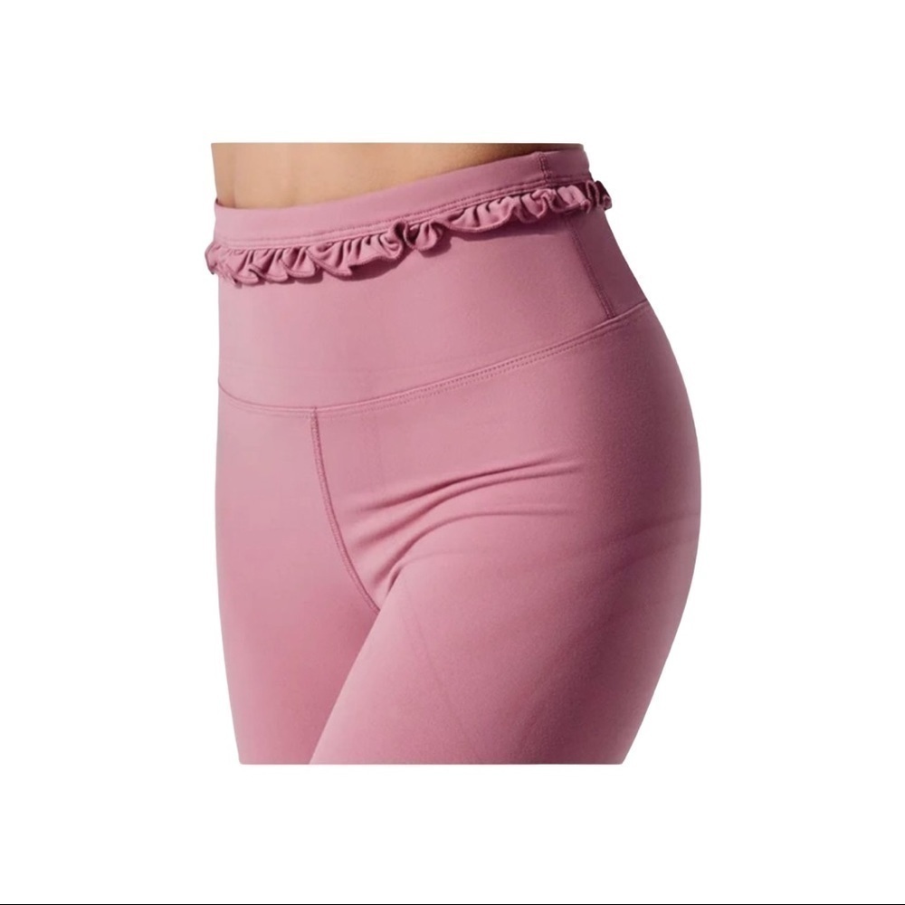 Year of Ours The Samba Ruffle Leggings Rose XS - Picture 2 of 8
